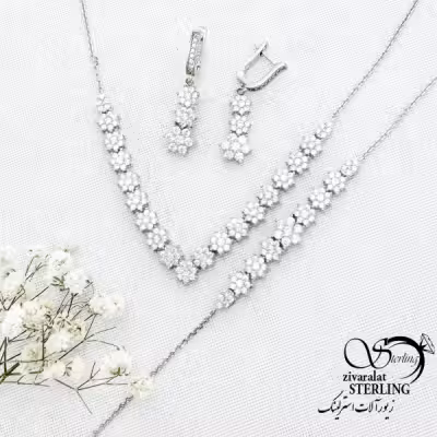 سرویس فلاور نقره عیار925 کد 15361