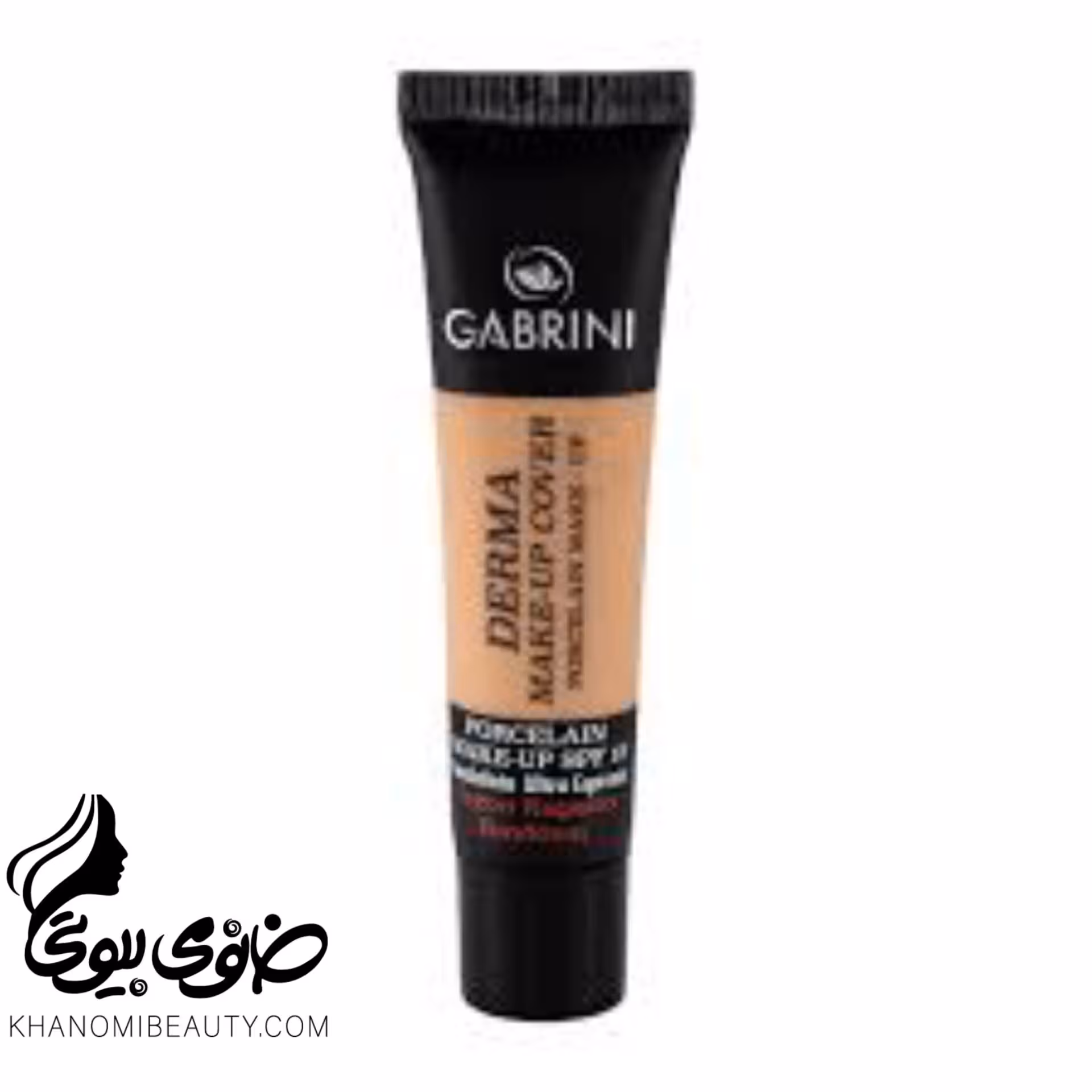 کرم پودر فاقد چربی spf 15 مات 24 ساعته 40 میل مدل DERMA شماره 103گابرینی