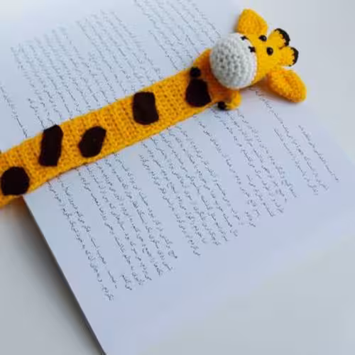 نشانگر کتاب طرح زرافه رنگ زرد