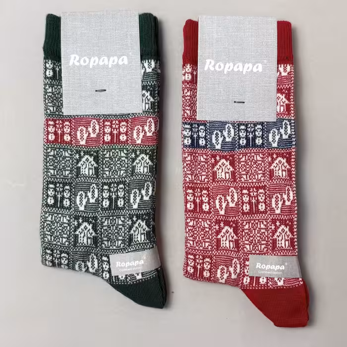 جوراب ساقدار روپاپا طرح کریسمس Cabin