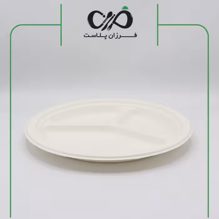 ظرف گیاهی باگاس سه خانه (125 عددی)
