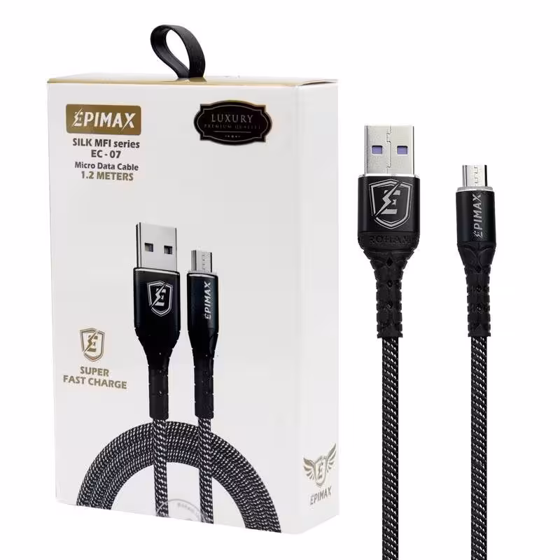 کابل میکرو یو اس بی فست شارژ Epimax EC-07 5A 1.2m