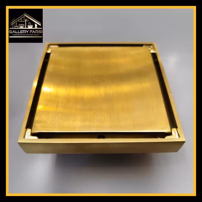 کف شور سرامیک خور برنجی سایز 10*10 طلا مات لوکس