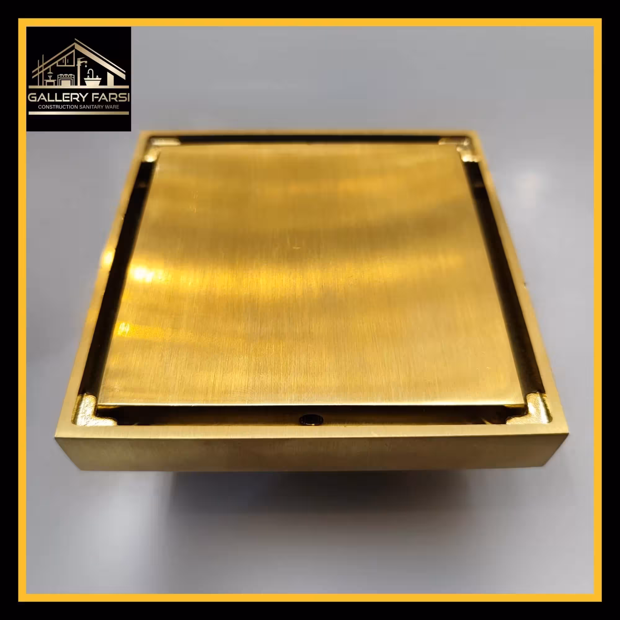 کف شور سرامیک خور برنجی سایز 10*10 طلا مات لوکس