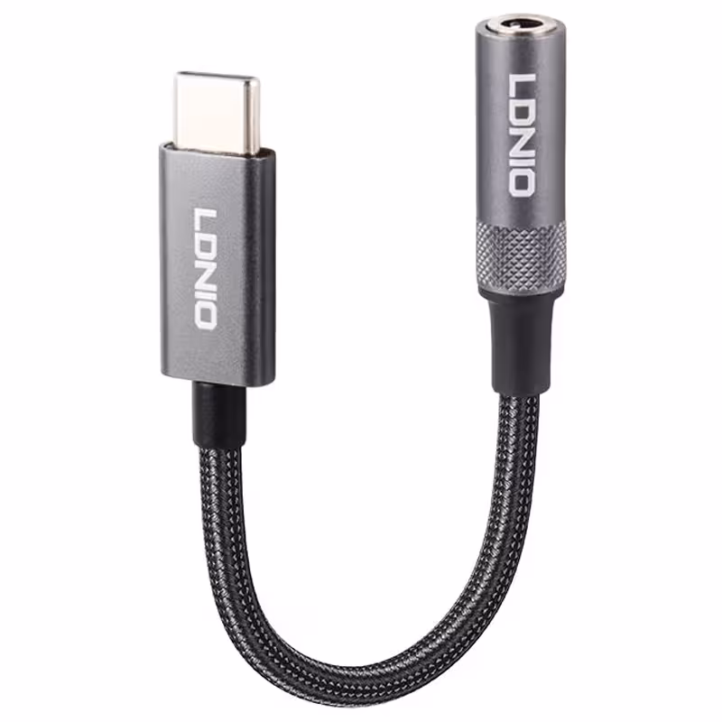 مبدل تایپ سی به جک 3.5 میلی‌متری الدینیو Ldnio مدل Ls-Y80C: صدای Hi-Fi و بدنه آلومینیومی