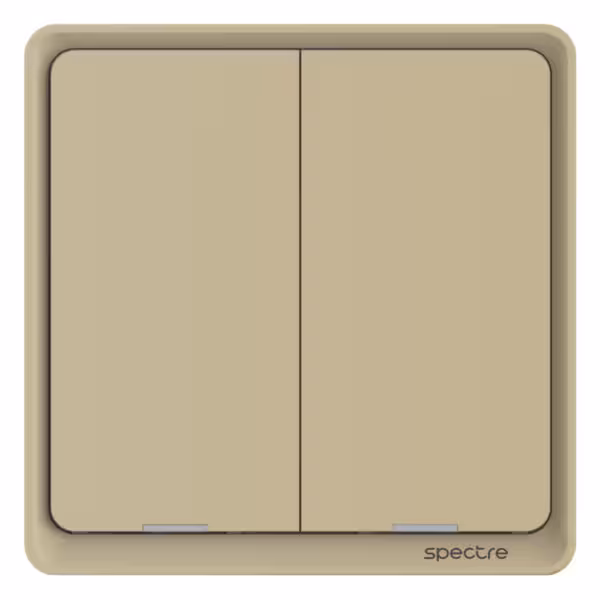 کلید روشنایی هوشمند metis – دو پل – Tuya – WiFi – L N – شامپاینی