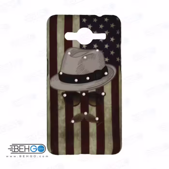 قاب طرح دار گوشی سامسونگ کور 2 Core 2 طرح کلاه آمریکایی case For Samsung galaxy core2 G355