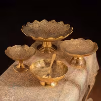 ست پذیرایی برنجی آنتیک کد 365