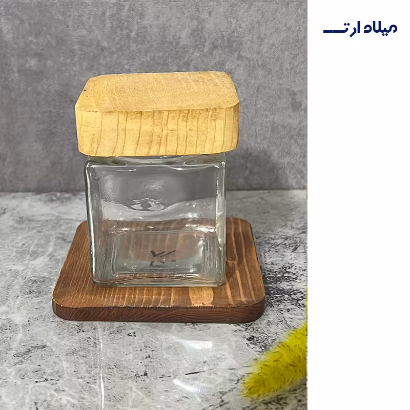 بانکه مربع درب چوبی ارتفاع 8 قطر7