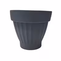 گلدان سرامیک طرح دار مات طوسی