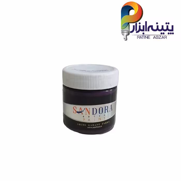 رنگ تزئینی اکلیلی آکریلیک ساندورا مدل ویولت، قوطی ربعی