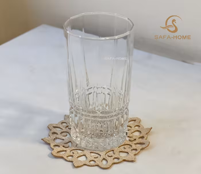 زیرلیوانی مخمل طرح اناری پرکار بسته 6 عددی