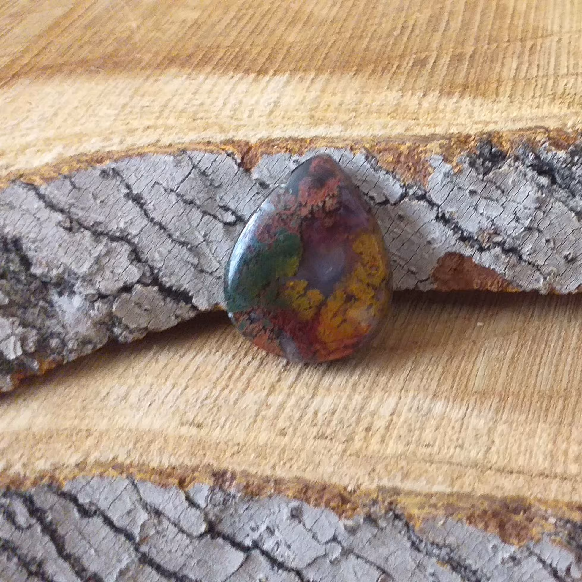 نگین عقیق شجر منظره اشکی