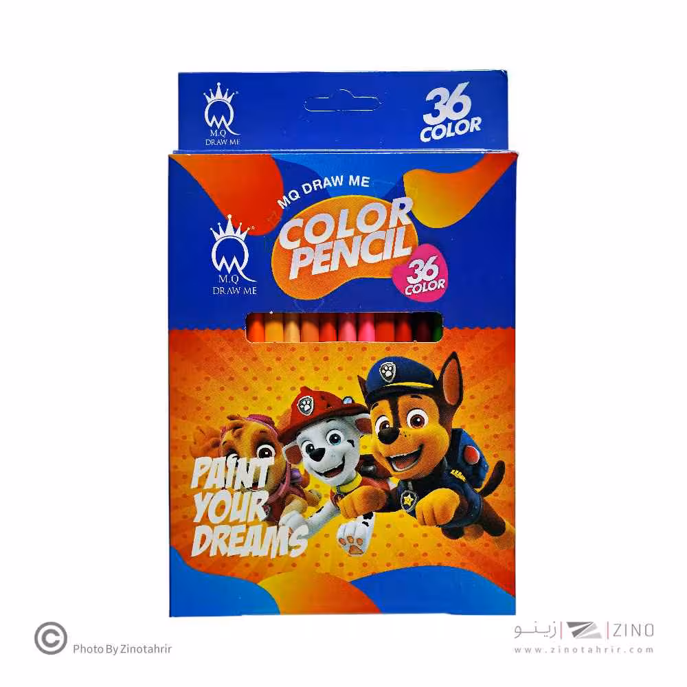 مداد رنگی36رنگ جعبه مقوایی(دانش آموزی) ام کیو