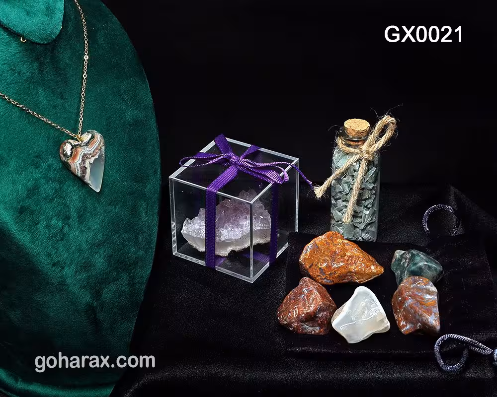 پک هدیه سنگ های زینتی و جواهرات