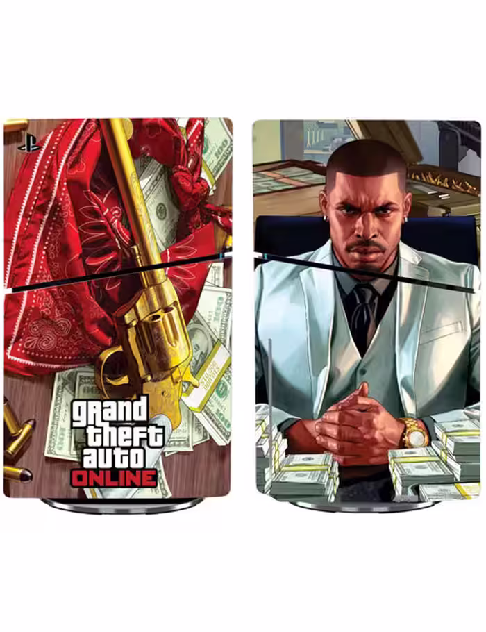 اسکین پی اس 5 اسلیم دیجیتال برند گیم‌آور طرح GTA کد E