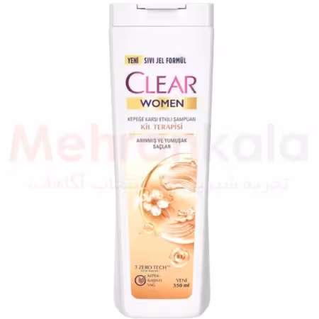 شامپو ضد شوره زنانه کلیر مدل خاک رس تراپی حجم 350 میلی لیتر