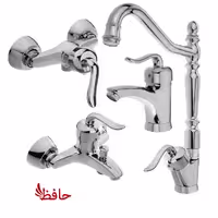ست شیرآلات قاجاری 4 تیکه کروم