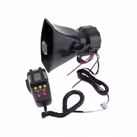 آژیر پلیسی 7 صدا میکروفون دار مدل LE808 برند لنزو