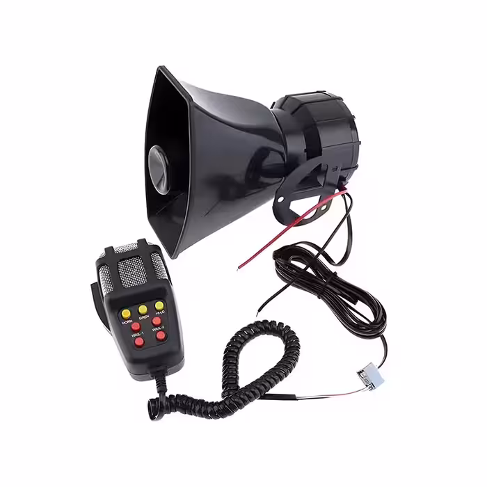 آژیر پلیسی 7 صدا میکروفون دار مدل LE808 برند لنزو