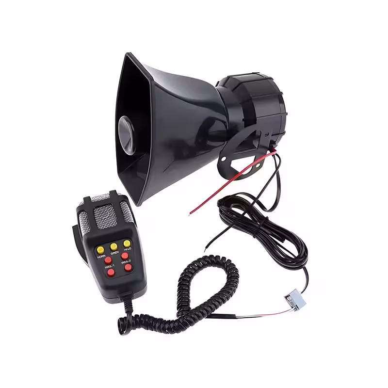 آژیر پلیسی 7 صدا میکروفون دار مدل LE808 برند لنزو