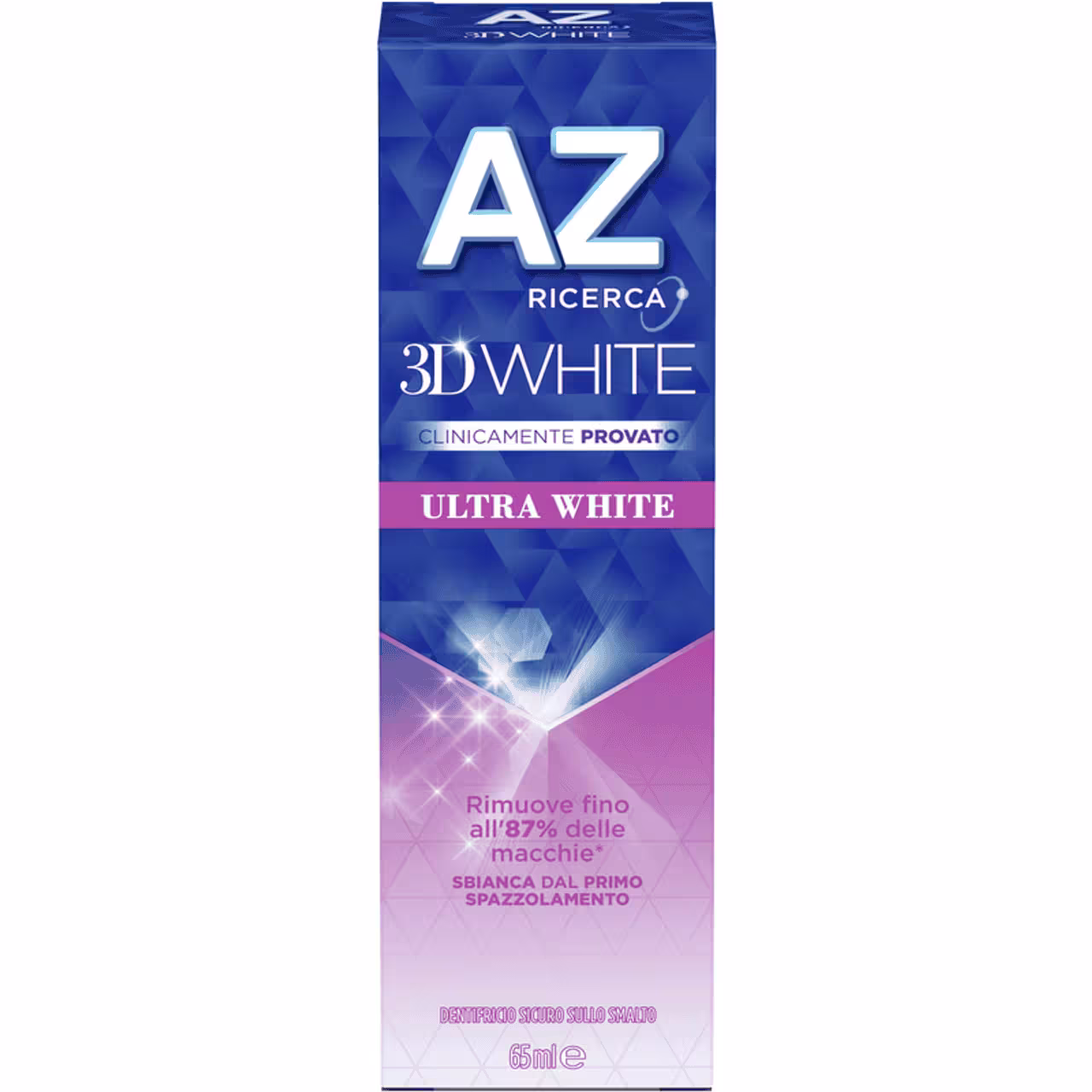 خمیردندان ایتالیایی ای زد رایسرکا AZ 3D White Ultra White سفیدکنندگی قوی و فوق‌العاده حجم 65 میل