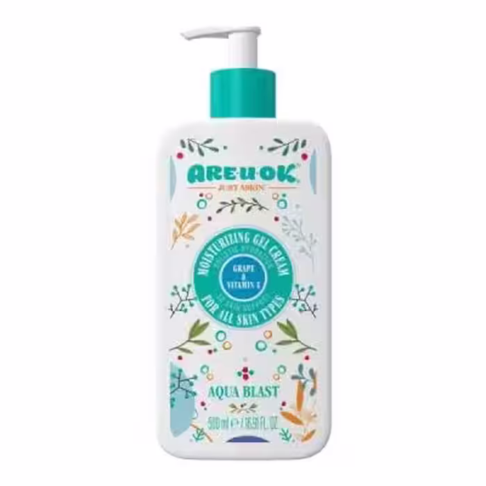 کرم ژل آبرسان حاوی عصاره روغن هسته انگور آر یو اکی AREUOK حجم 500 میلی لیتر