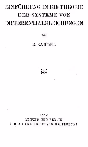 خرید و دانلود نسخه کامل کتاب Einfuehrung in die Theorie der Systeme von Differentialgleichungen