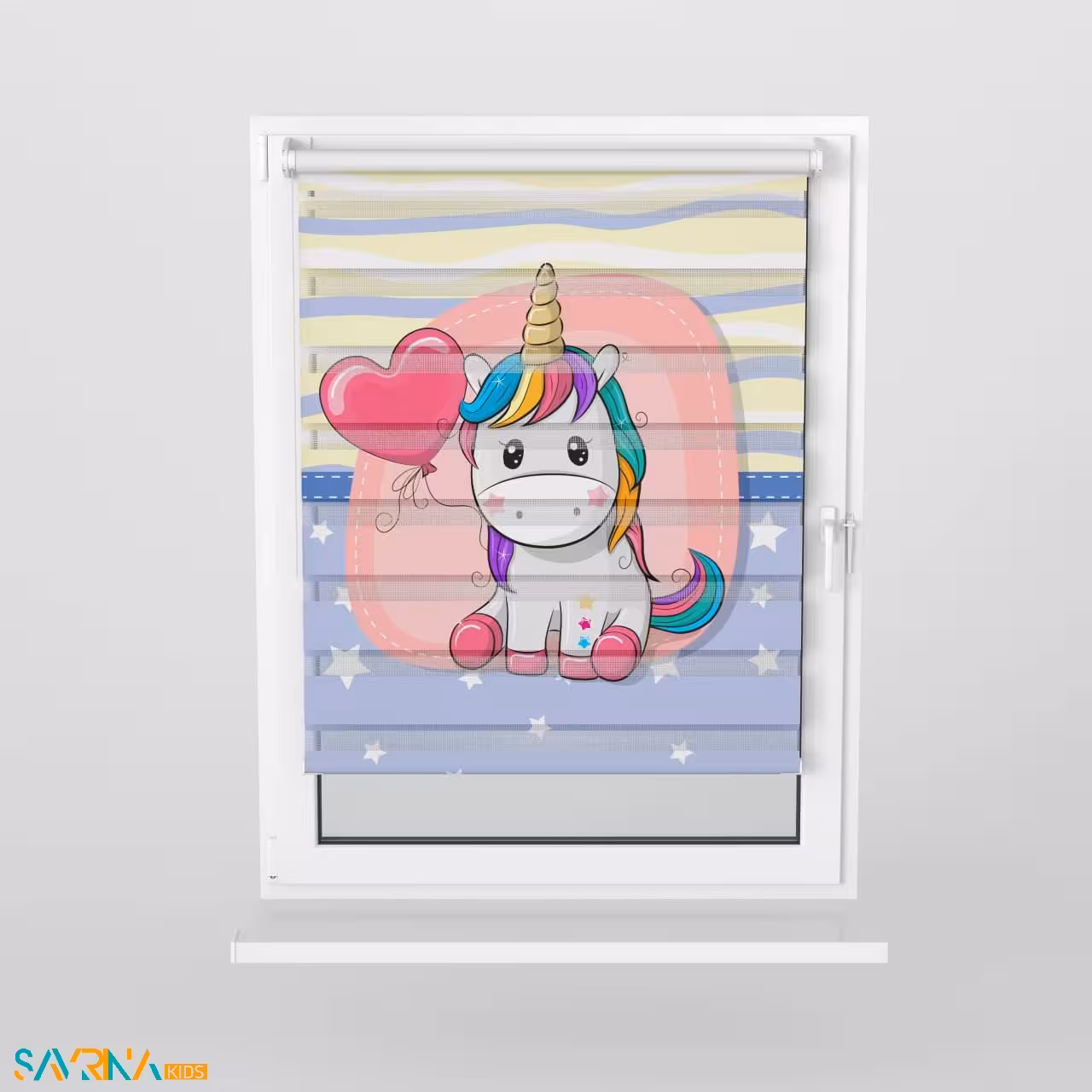 پرده زبرا بچگانه طرح تکشاخ کد A1208