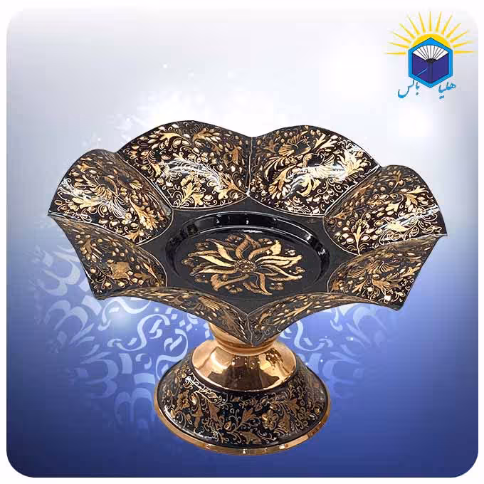 شیرینی خوری قلدار مس و الماس تراش 25 سانت