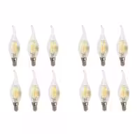 لامپ فیلامنتی 5 وات نمانور مدل اشکی پایه E14 مجموعه 12 عددی