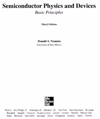 خرید و دانلود نسخه کامل کتاب Semiconductor physics and devices