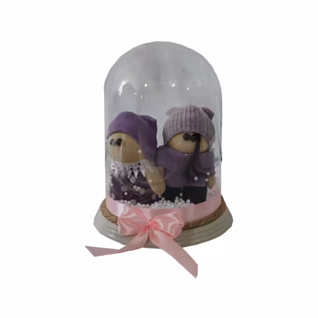 باکس شیشه ای گرد مدل عروسک روسی