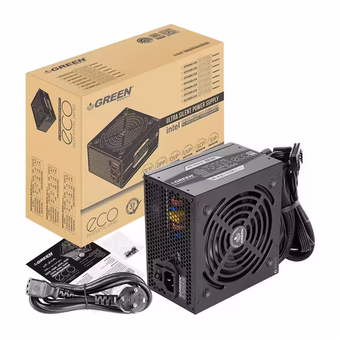 منبع تغذیه کامپیوتر گرین مدل GREEN GP550A-ECO Rev3.1