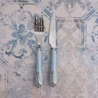 کارد و چنگال میوه بلر مدل سرامیکی – رنگ طوسی