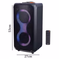 اسپیکر چمدانی بلوتوثی هیسکا مدل Party Box 1020 همراه با ریموت کنترل