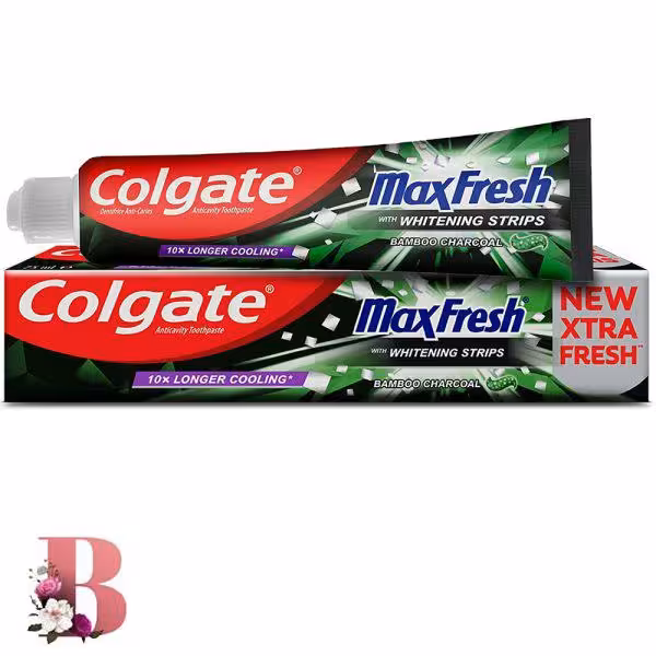 خمیر دندان کلگیت Colgate سری max fresh مدل Bamboo Charcoal حجم 100 میلی لیتر | Colgate anticavity toothpaste max fresh with bamboo charcoal 100ml