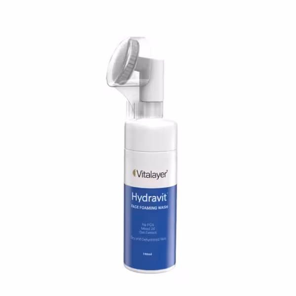 فوم شستشوی صورت پوست خشک هیدراویت ویتالیر 150 میلی لیتر | Vitalayer Hydravit Face Foaming Wash For Dry And Dehydrted SKin 150 Ml
