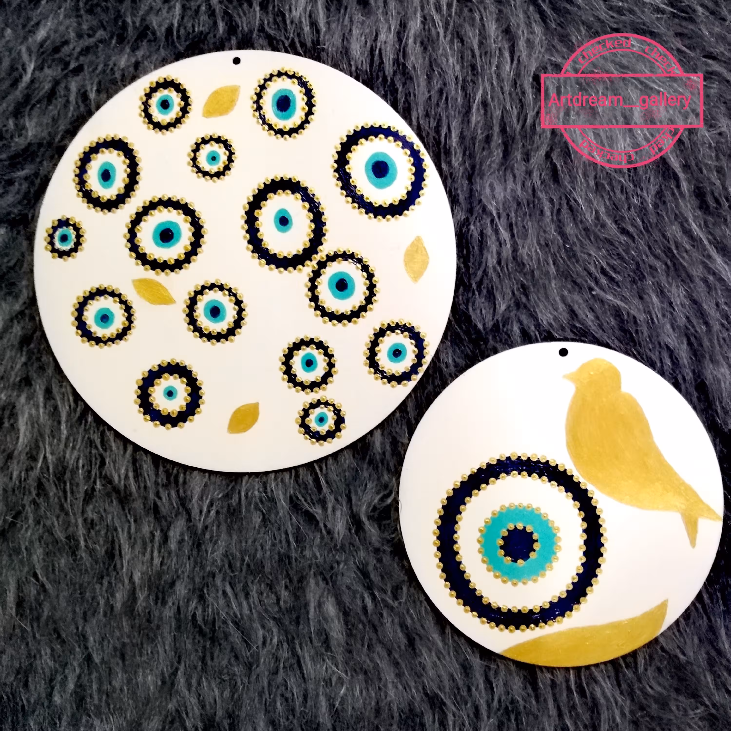 دیوارکوب چوبی طرح چشم نظر