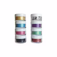 پودر رنگ رزین اپوکسی پارلا مدل mica pearl، وزن 80 گرم، بسته 8 عددی