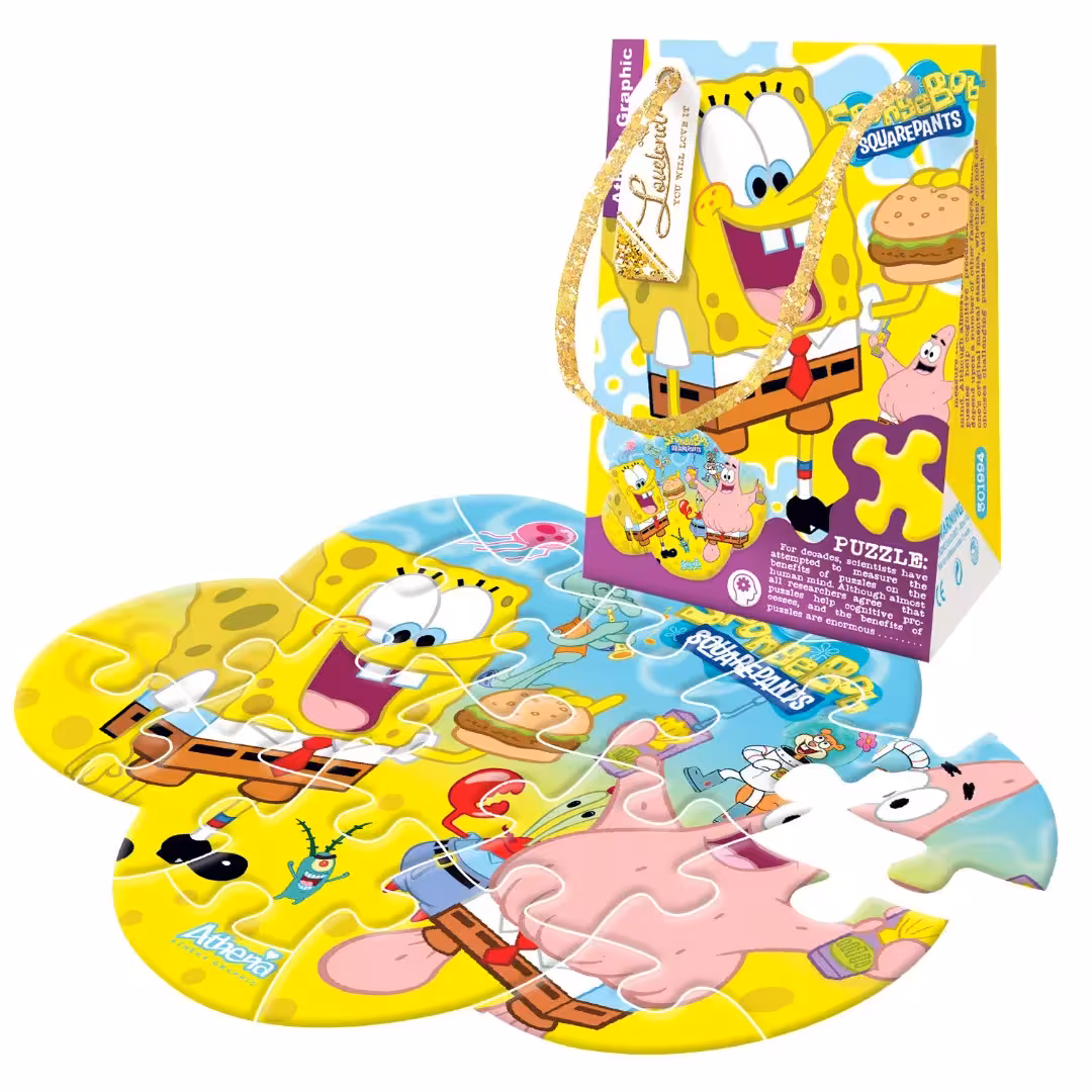 پازل پاکتی 18 تکه آتنا طرح باب اسفنجیAtena