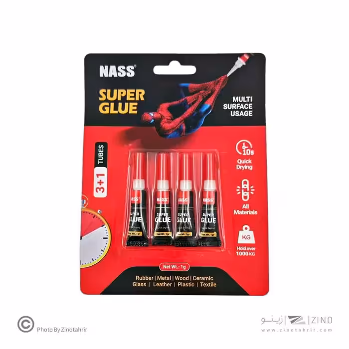 چسب قطره ای(فوری)3گرمی بلیستر3عددی ناس