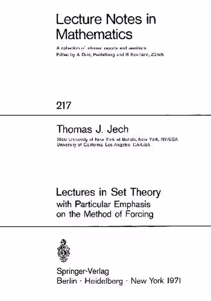 خرید و دانلود نسخه کامل کتاب Lectures in Set Theory with Particular Emphasis on the Method of Forcing