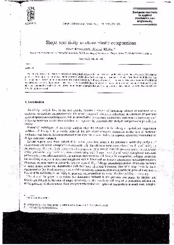 خرید و دانلود نسخه کامل کتاب Shape sensitivity in elasto-plastic computations