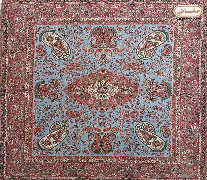 رومیزی 1×1 ترمه هاشمی کد 17 با 2 رنگ متنوع