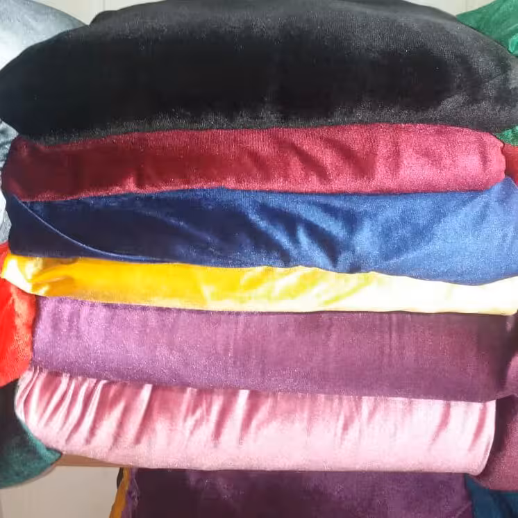 پارچه ی مخمل کش(زرد)