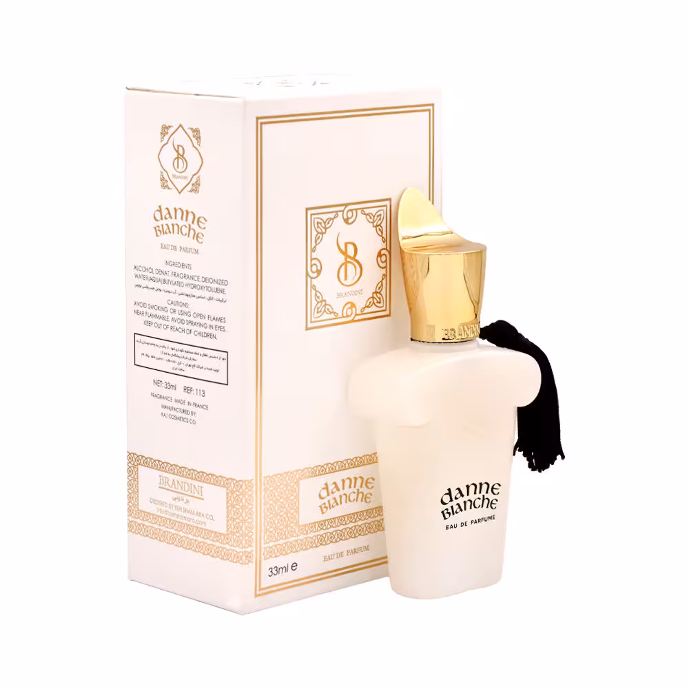 عطر جیبی زنانه برندینی مدل داما بیانکا Danne Blanche حجم 33 میلی لیتر | Brandini Danne Blanche Eau De Parfum for women 33 ml