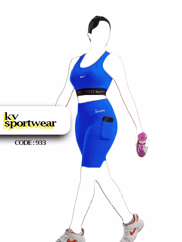ست نیم تنه شلوارک اسپرت ورزشی زنانه کد 001