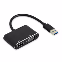 تبدیل USB 3.0 به HDMI و VGA از برند کی نت مدل K-COUA30HV با پشتیبانی از کیفیت 4K