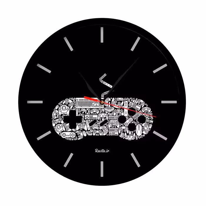 ساعت‌ دیواری راویتا طرح دسته بازی کد 3465